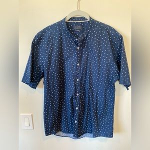 Zara men’s slim fit short sleeve printed shirt